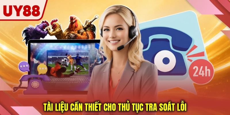Tài liệu cần thiết cho thủ tục tra soát lỗi